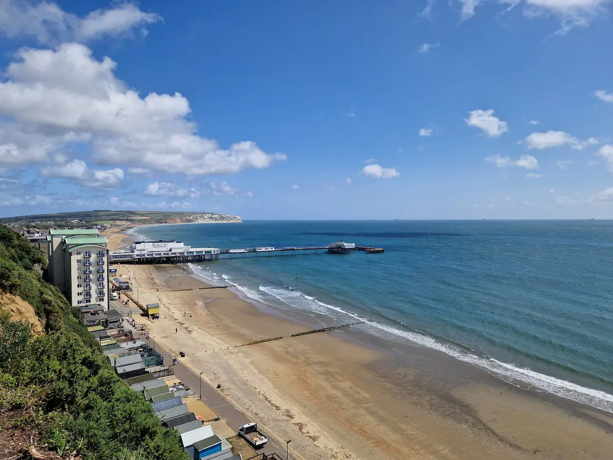 Sandown Beach. 2 min walk from the cottage